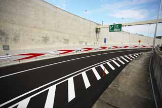 Foto, materiell, befreit, Landschaft, Bild, hat Foto auf Lager,Die Weltstädtische Schnellstraße, weiße Linie, Ecke, Autobahn, Asphalt