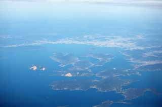 Foto, materiell, befreit, Landschaft, Bild, hat Foto auf Lager,Etajima-shi, Das Meer, Etajima, Die Hiroshima-Stadt, Das binnenländische Meer