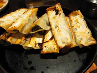 Foto, materiell, befreit, Landschaft, Bild, hat Foto auf Lager,Ein eiserner Teller gyoza, Küche, Essen, , 