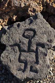 Foto, materiell, befreit, Landschaft, Bild, hat Foto auf Lager,Puako Petroglyph, Lava, Schließen Sie Kunst ab, Petroglyph, kaha-kii