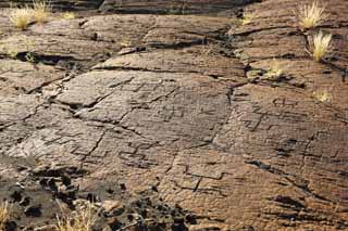 Foto, materiell, befreit, Landschaft, Bild, hat Foto auf Lager,Puako Petroglyph, Lava, Schließen Sie Kunst ab, Petroglyph, kaha-kii