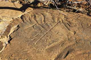 Foto, materiell, befreit, Landschaft, Bild, hat Foto auf Lager,Puako Petroglyph, Lava, Schließen Sie Kunst ab, Petroglyph, kaha-kii