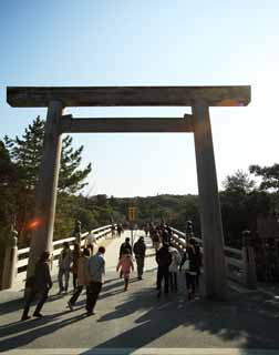 Foto, materiell, befreit, Landschaft, Bild, hat Foto auf Lager,Den inneren Schrein von Ise Torii, , , , 