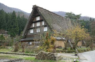 Foto, materiell, befreit, Landschaft, Bild, hat Foto auf Lager,Privates Haus, seine Hände in Gebet zu verbinden, das macht,, Architektur mit Hauptperson ridgepole, Das Decken mit Stroh, privates Haus, ländliche Landschaft