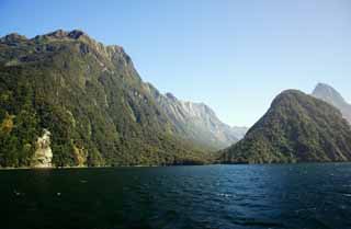 Foto, materiell, befreit, Landschaft, Bild, hat Foto auf Lager,Milford Sound, , , , 