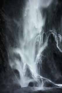 Foto, materiell, befreit, Landschaft, Bild, hat Foto auf Lager,Milford Sound Stalin Wasserfälle, , , , 