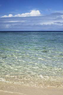 Foto, materiell, befreit, Landschaft, Bild, hat Foto auf Lager,Der Horizont und eine Wolke, sandiger Strand, Welle, Wolke, blauer Himmel