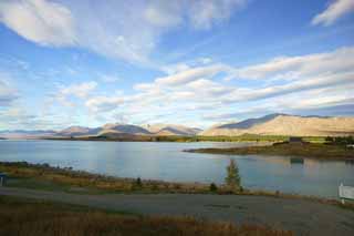 Foto, materiell, befreit, Landschaft, Bild, hat Foto auf Lager,Lake Tekapo, , , , 