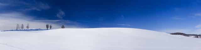 Foto, materiell, befreit, Landschaft, Bild, hat Foto auf Lager,Ein schneebedecktes Feld, schneebedecktes Feld, Berg, Baum, blauer Himmel