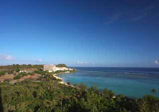 Foto, materiell, befreit, Landschaft, Bild, hat Foto auf Lager,Morgen von Guam, Südinsel, Urlaubsort, Tropisch, Blau