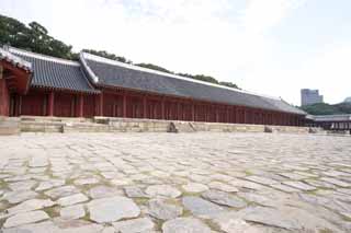 Foto, materiell, befreit, Landschaft, Bild, hat Foto auf Lager,Tadashi Van het voorouderlijke mausoleum Van de Imperial Family, Jongmyo-Schrein, Religiöser Dienst, Zuerst Kaiser, der Kaiserliche Angestammte Tempel