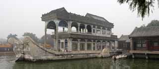 Foto, materiell, befreit, Landschaft, Bild, hat Foto auf Lager,Sommerpalast der Qing-Yan Fang, Schiff, Königlich, Das Bauen von Wasser, 