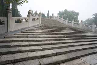 Foto, materiell, befreit, Landschaft, Bild, hat Foto auf Lager,Sommerpalast und die Hälfte der Brücke Wand, Steinigen Sie Treppe, Treppe, Ishibashi, Hälfte-Brückenmauer