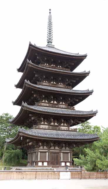 Foto, materiell, befreit, Landschaft, Bild, hat Foto auf Lager,Kofuku-ji-Tempel fünf Storeyed-Pagode, Buddhismus, hölzernes Gebäude, Fünf Storeyed-Pagode, Welterbe