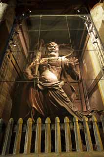 Foto, materiell, befreit, Landschaft, Bild, hat Foto auf Lager,Todai-ji Temple hölzerne Deva King-Statue, Todai-ji-Tempel, Buddhismus-Skulptur, Unkei, Chaitya