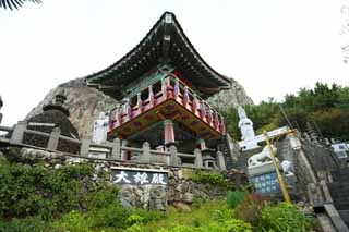 Foto, materiell, befreit, Landschaft, Bild, hat Foto auf Lager,Sanbanggul-Tempel, felsiger Berg, Chaitya, Glockenturm, Lavakuppel