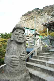 Foto, materiell, befreit, Landschaft, Bild, hat Foto auf Lager,Sanbanggul-Tempel, felsiger Berg, Chaitya, die Hütergottheit von Reisenden, Lavakuppel