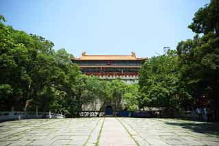 Foto, materiell, befreit, Landschaft, Bild, hat Foto auf Lager,Zünden Sie Ming Xiaoling-Mausoleum Burgturm an, Morgen früh, steinigen Sie Pfeiler, Der erste Kaiser, Welterbe