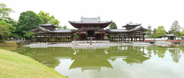 Foto, materiell, befreit, Landschaft, Bild, hat Foto auf Lager,Byodo-in Tempel chinesischer Phönixtempel, Welterbe, Jodo-Glaube, Pessimismus wegen des Glaubens am dritten und letzter Phase von Buddhismus, Ein Amitabha sitzendes Bild