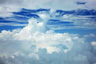 Foto, materiell, befreit, Landschaft, Bild, hat Foto auf Lager,Eine Donnerwolke, blauer Himmel, Wolke, Ein ätherisches Foto, Meer der Wolken