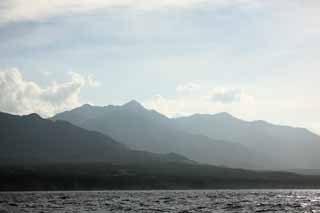 Foto, materiell, befreit, Landschaft, Bild, hat Foto auf Lager,Yakushima, ridgeline, Das Meer, Klippe, Wolke