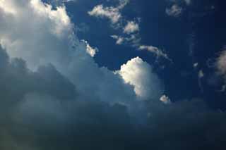 Foto, materiell, befreit, Landschaft, Bild, hat Foto auf Lager,Eine Wolke des Sommers, Wolke, blauer Himmel, Wind, Plateau