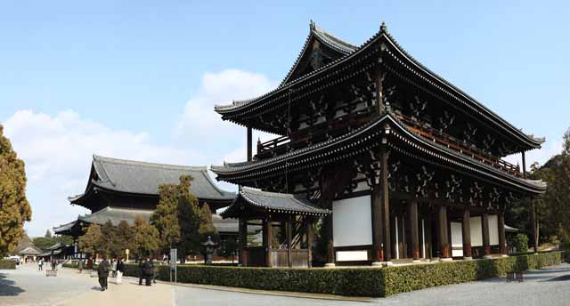 Foto, materiell, befreit, Landschaft, Bild, hat Foto auf Lager,Tofuku-ji-Tempel Mikado, Chaitya, Multilayer-Fall bemuttert Aussehen von einem Haus, Buddhistisches Bild, Die doppelte Stangenprüfung