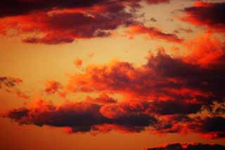 Foto, materiell, befreit, Landschaft, Bild, hat Foto auf Lager,Der Sonnenuntergang verhängt, Phantasie, Rot, Wolke, Bei Dunkelheit