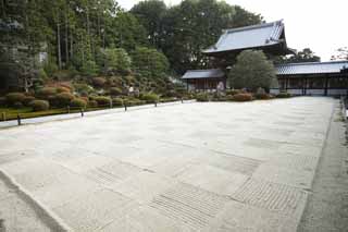 Foto, materiell, befreit, Landschaft, Bild, hat Foto auf Lager,Der Schreingarten von Tofuku-ji Temple-Gründer, Chaitya, Japanisch gärtnert, Stein, trocknen Sie Landschaft japanischen Gartengarten