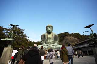 Foto, materiell, befreit, Landschaft, Bild, hat Foto auf Lager,Kamakura große Statue von Buddha, , , Soong-Stil, Buddhismus-Skulptur