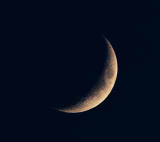 Foto, materiell, befreit, Landschaft, Bild, hat Foto auf Lager,Ein Halbmond, Krater, Die Oberfläche des Mondes, Der Mond, Bei Dunkelheit