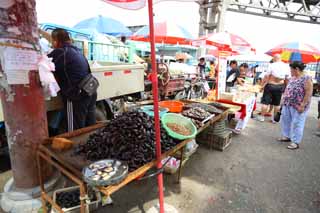 photo,material,free,landscape,picture,stock photo,Creative Commons,A deep red profit market, market, street stall, Shopping, Life