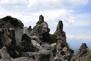 photo,material,free,landscape,picture,stock photo,Creative Commons,Lava and blue sky, blue sky, lava, rock, 