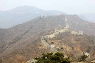 photo,material,free,landscape,picture,stock photo,Creative Commons,Mu Tian Yu Great Wall, castle wall, lookout in a castle, The Hsiung-Nu, 