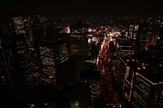 photo,material,free,landscape,picture,stock photo,Creative Commons,Gleam of Shinjuku, building, Tail lamp, Illuminations, Illumination