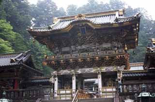 photo,material,free,landscape,picture,stock photo,Creative Commons,The Tosho-gu Shrine positive light gate, The positive light gate, world heritage, sculpture, I am luxurious