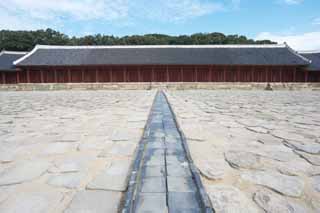 photo,material,free,landscape,picture,stock photo,Creative Commons,Tadashi of the ancestral mausoleum of the Imperial Family, Jongmyo Shrine, Religious service, First Emperor, the Imperial Ancestral Temple 