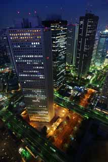 photo,material,free,landscape,picture,stock photo,Creative Commons,Shinjuku at night, High-rise, Subcenter, Tokyo Metropolitan Government, Building