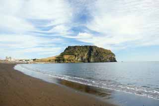 photo,material,free,landscape,picture,stock photo,Creative Commons,Shiroyama Hiji peak, seongsan ilchulbong, Cliff, volcanic island, beauty spot