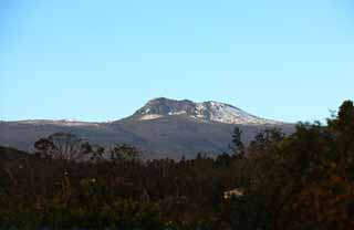 photo,material,free,landscape,picture,stock photo,Creative Commons,Mt. Hanna, volcanic island, Snow covering, blue sky, 