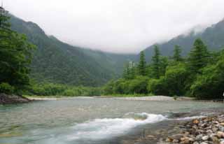 foto,tela,gratis,paisaje,fotografía,idea,Hodaka, desde Azusagawa., Río, Árbol, Agua, Montaña