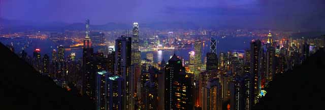 foto,tela,gratis,paisaje,fotografía,idea,Una vista de noche de 1 millón dólares, Máximo apogeo de Victoria, Monte. Taihei, Isla de Hong Kong, Nueve dragones