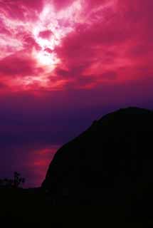 foto,tela,gratis,paisaje,fotografía,idea,Silueta de rojo puro., Puesta de sol, Hermoso, Nube, Cielo