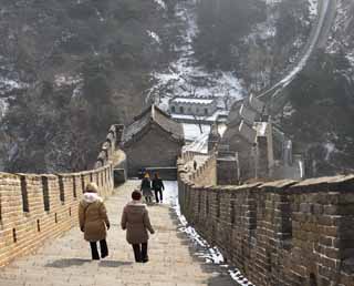 foto,tela,gratis,paisaje,fotografía,idea,Mu Tian Yu gran pared, Pared de castillo, Puesto de vigilancia en un castillo, El Hsiung - Nu, 