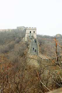 foto,tela,gratis,paisaje,fotografía,idea,Mu Tian Yu gran pared, Pared de castillo, Puesto de vigilancia en un castillo, El Hsiung - Nu, 