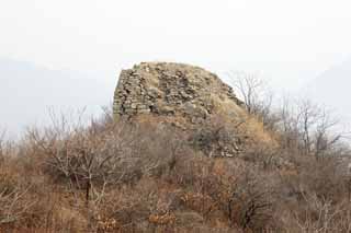 foto,tela,gratis,paisaje,fotografía,idea,Mu Tian Yu gran pared, Pared de castillo, Puesto de vigilancia en un castillo, El Hsiung - Nu, 