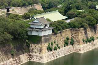 foto,tela,gratis,paisaje,fotografía,idea,El Castillo de Osaka Rokuban torreta, , , , 