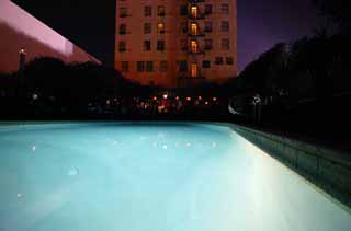 foto,tela,gratis,paisaje,fotografía,idea,Piscina por la noche, Piscina, Color azul, Agua, Los Angeles