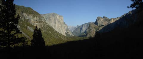 foto,tela,gratis,paisaje,fotografía,idea,Vóleibol de Yosemite en tarde, Despeñadero, Valle, Bosque, Panoramcomposition