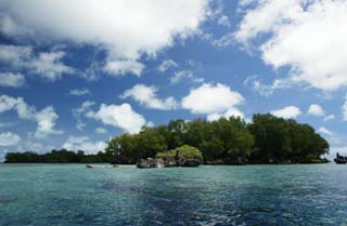 foto,tela,gratis,paisaje,fotografía,idea,Una isla deshabitada de tarde, Isla, Cielo azul, Nube, Bosque